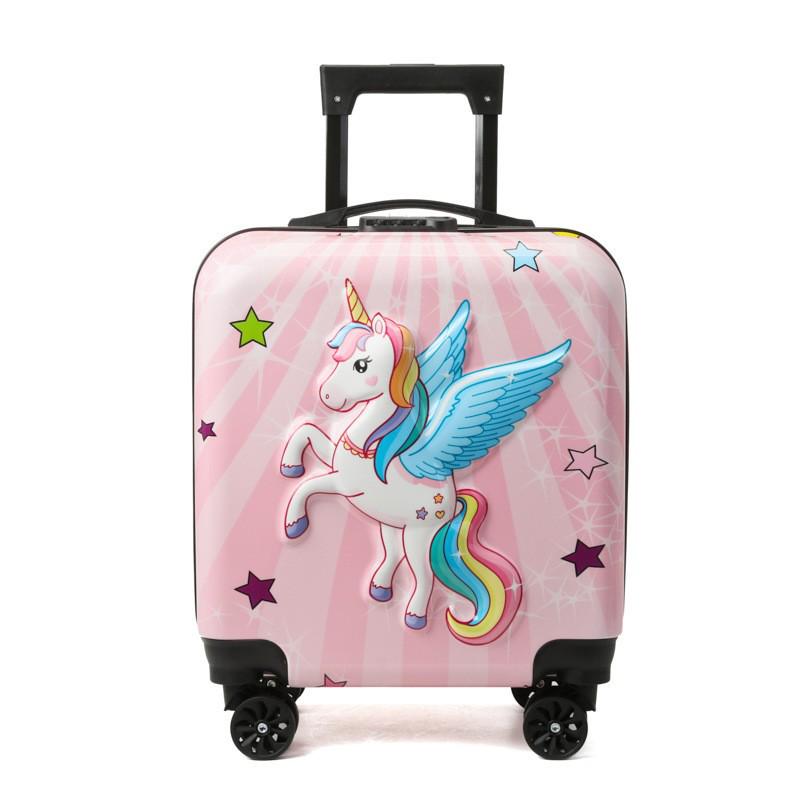 Children's Travel Trolley Suitcase - Universal Wheel, Password Lock, Gift Box