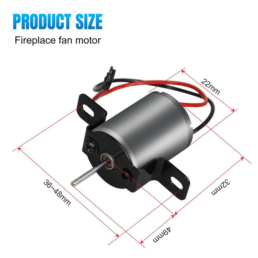 Universal Thermoelectric Fireplace Fan Repair Kit - Motor & Power Sheet
