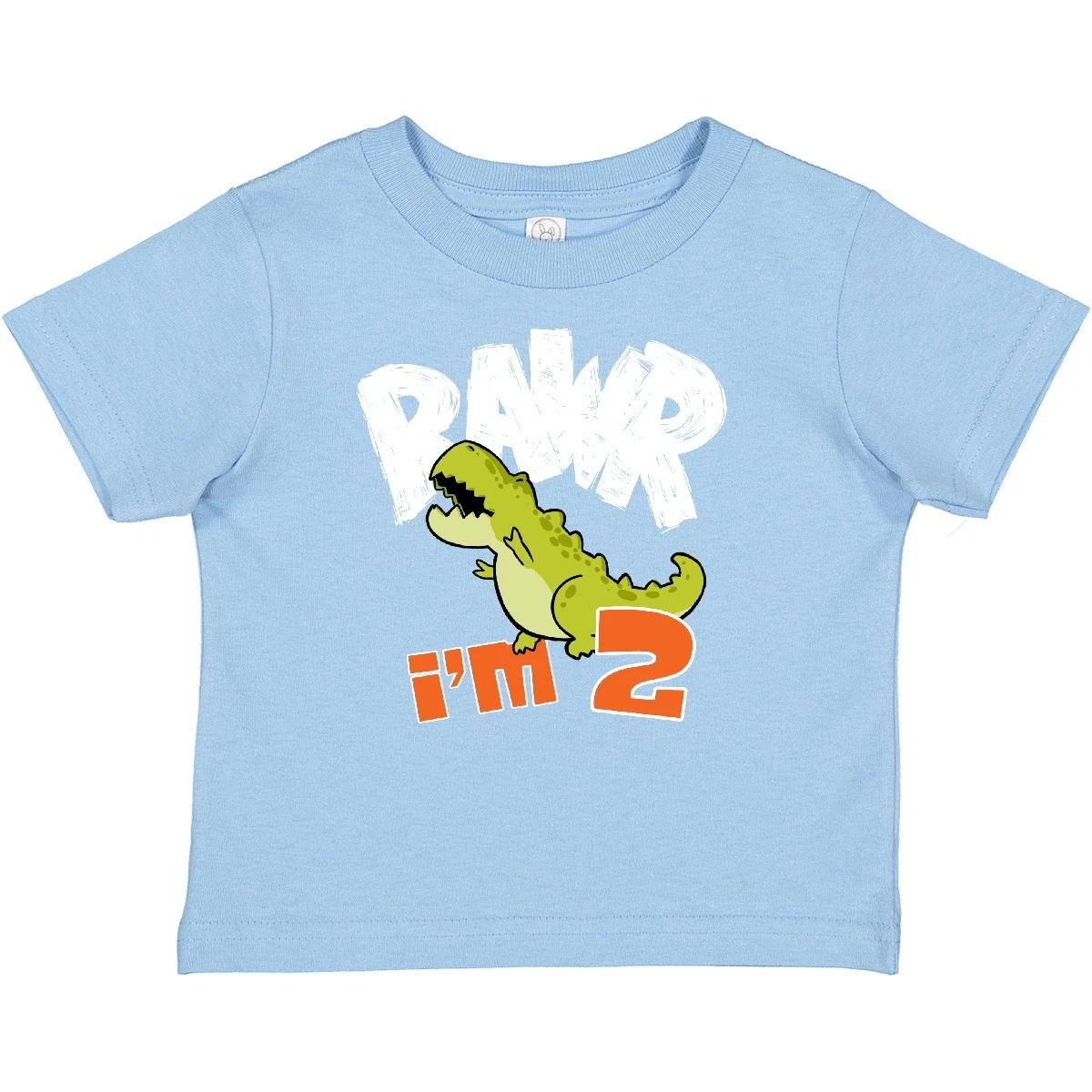 Inktastic RAWR I m 2! Baby Tyranosaurus Rex Baby T-Shirt Dinosaurs Dinosaur Trex 100