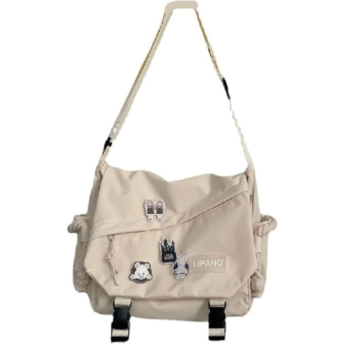 

Рюкзак через плечо Kawaii, большая вместимость, эстетичный рюкзак, милый, повседневный, дорожный, Mochilas, рюкзаки бежевый