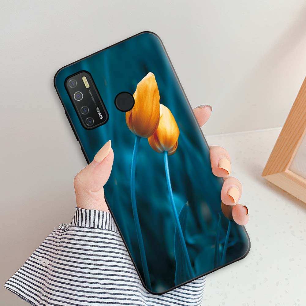 For Tecno Camon 15 Case Capa Case For Camon 15 Air Cute Silicone Soft TPU Phone Case For Tecno Camon15 15 Air Fundas Feather
