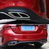2 pcs stainless steel exhaust pipe trim cover for Mercedes Benz A B C E GLC GLE Class W176 W246 W205 W213 AMG car style