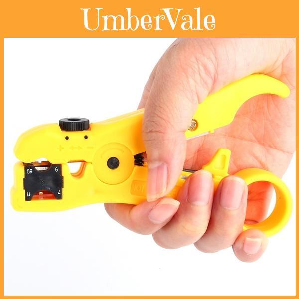 Coax Rotary Coaxial Cable Wire Cutter Stripping Tool Rg59 Rg6 Rg7 Rg11 Stripper