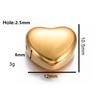 3Pcs/lot Mirror Polishing Heart Spacer Beads Charms for DIY Necklace Bracelet Jewelry Making Stainless Steel Findings