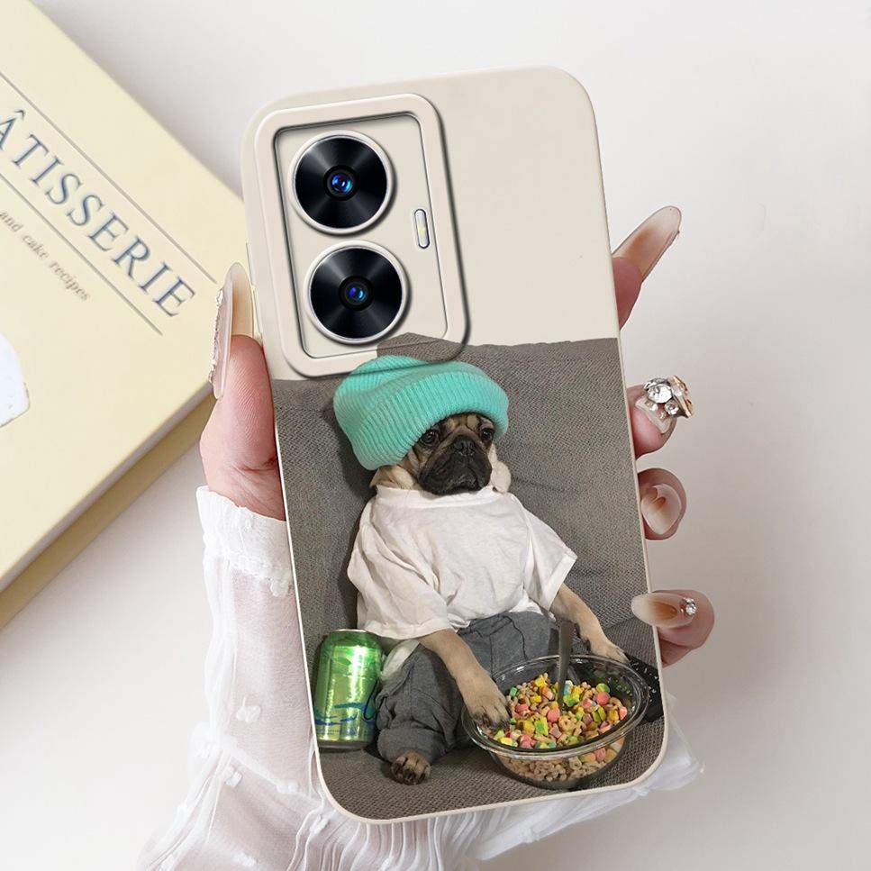 For Realme C55 6.72" Case New Cute Cartoon Print Soft Silicone Shockproof Cover For Oppo Realme C55 RMX3710 Bumper Phone Case