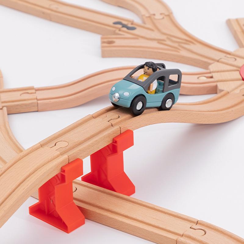 All Kinds of Wooden Track Accessories Beech Wood Railway Toys Fit For Brand Wooden Train Tracks Education Toys For Children
