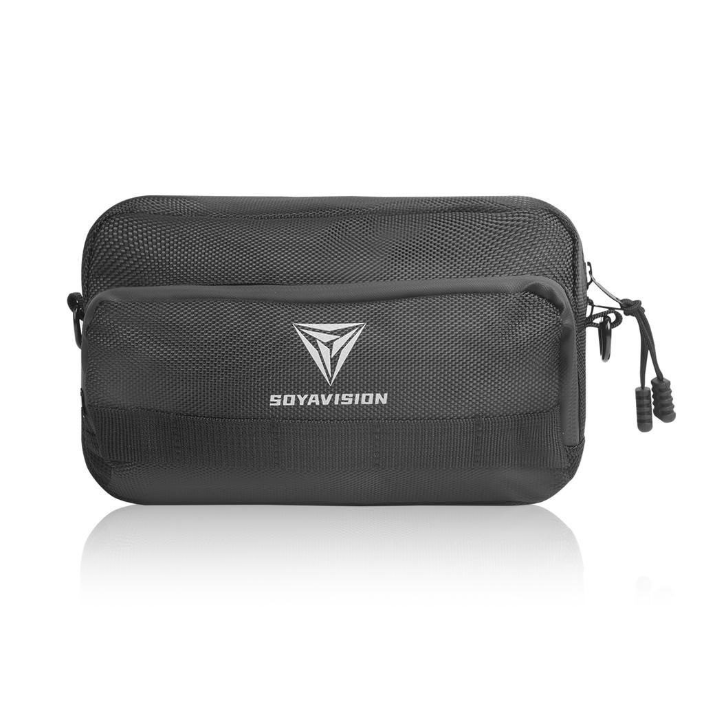 Motorcycle Handlebar Bag Universal Tool & Crossbody Bag Dirtbike Storage Pouch for Front Fork Sissy Bar for Cruiser Softail Dyna