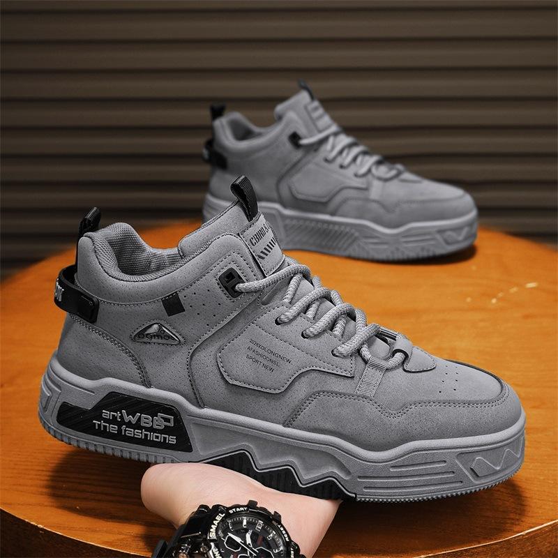 

Labor insurance men s shoes autumn construction site work thick-soled non-slip wear-resistant tooling board shoes sports leisure work waterproof tren 39 серый