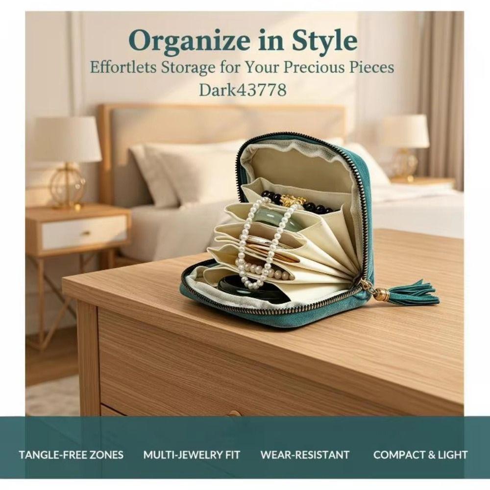 6-Layer Jewelry Storage Bag Anti-Scratch Women's Wallet Practical Jewelry Organizer  Gift