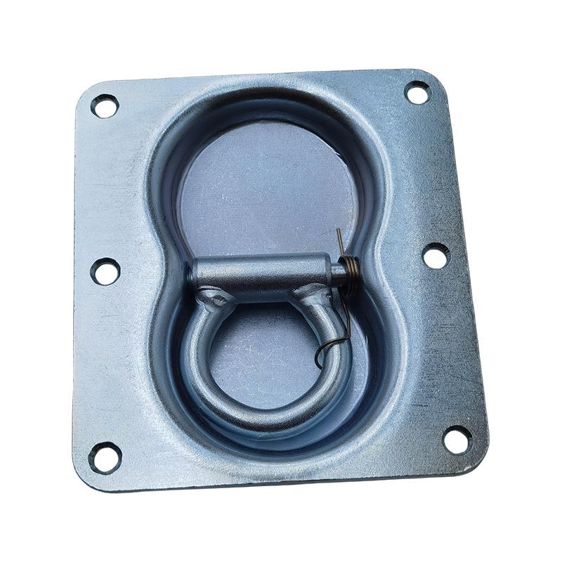 Trailer Tie Down Anchors Stainless Steel Lashing Point Floor Hook Spring Pull Ring Floor Flush Mount D Rings For Truck RV Boat