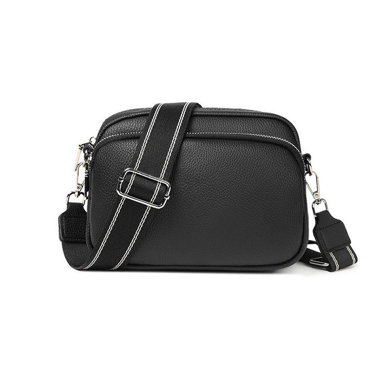 Women'S Bag Black Multi-Layer Large-Capacity Messenger Bag Women'S Mother Black Wallet Small Square Bag Bags