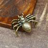 Solid Brass Spider Copper Beetle Animal Lid Holder Tea Pet Creative Gift Desktop Ornament
