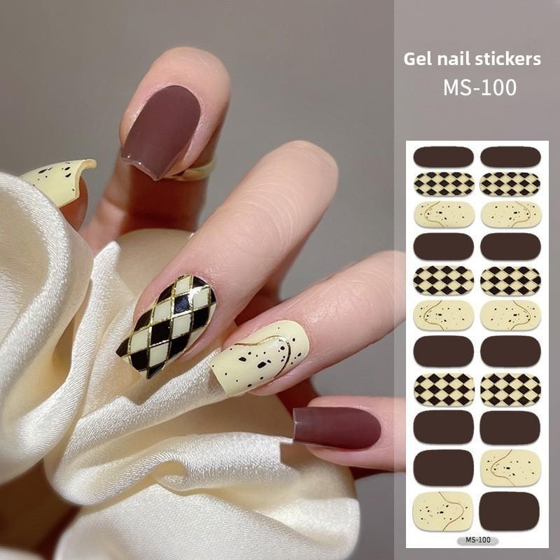 Nail Polish Stickers Without Baking, Nail Polish Glue, Nail Stickers for Manicure