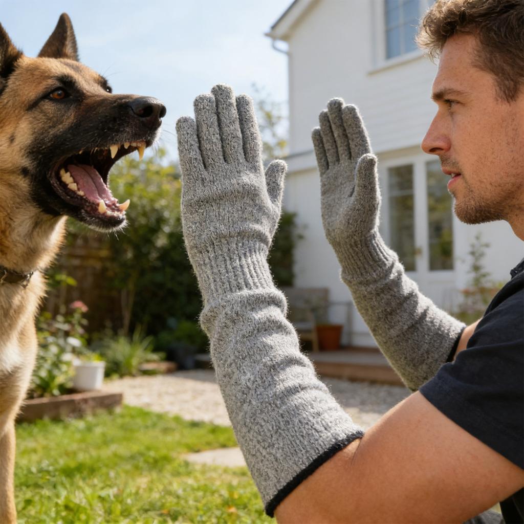 Haustierpflege-Armschutz Tierhandhabungs-Handschuh Kratzfestes Schutzkragen-Design für Pflege- und Pflegetätigkeiten