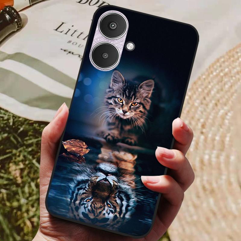 For Xiaomi Redmi 13C 5G Case Redmi13C Cool Painted Silicone TPU Soft Cover for Xiaomi Redmi 13C 5G Cases Black Protective Shells