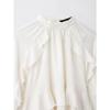 European & American Style Layered Stand Collar Long Sleeve Women's Shirt - 2234900