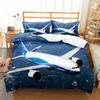 Literie 3D Avion Ciel Bleu Imprimé Taille Queen Pour Garçons Enfants Housse de Couette Avion Linge de Maison De Literie