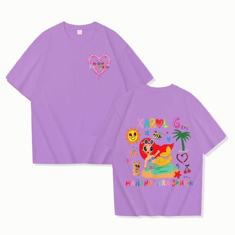 Hot Fashion Cartoon Manana Sera Bonito Print Hip Hop Short Sleeve Men Women Summer Cool Casual Outdoor Personality T Shirts Tops