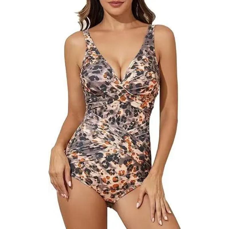 Vintage One Piece Swimsuit Sexy Printed Swimming Suit for Women Summer Monokini Swimwear Bathing Suits Boho Ladies Swimsuits