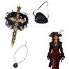 Pirate Outfit Easy Wear Design Practical Stitching Costume Accessories Perfect For Stage Performances And Event