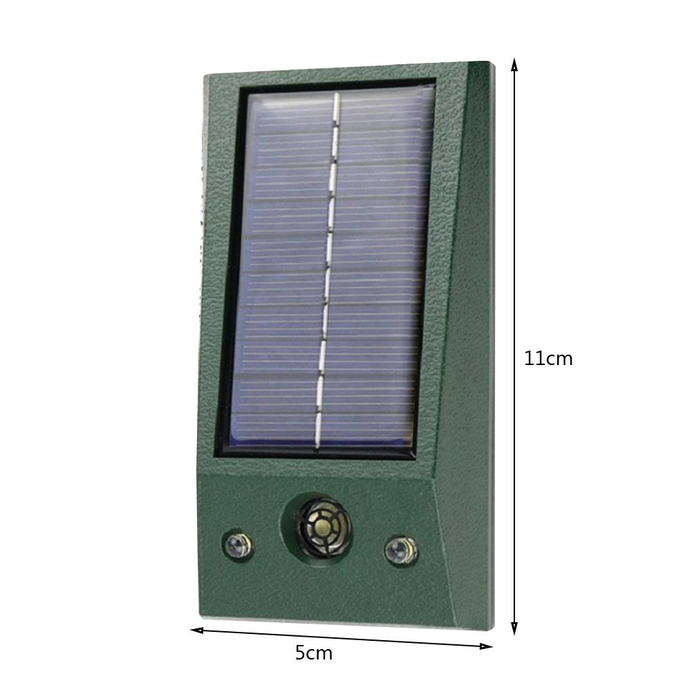 Repellente per Animali Solare Repellente per Animali ad Ultrasuoni Allarme 4 Modalità Alimentato a Energia Solare Deterrente per Animali con 13 Suoni per Cani Volpi Uccelli