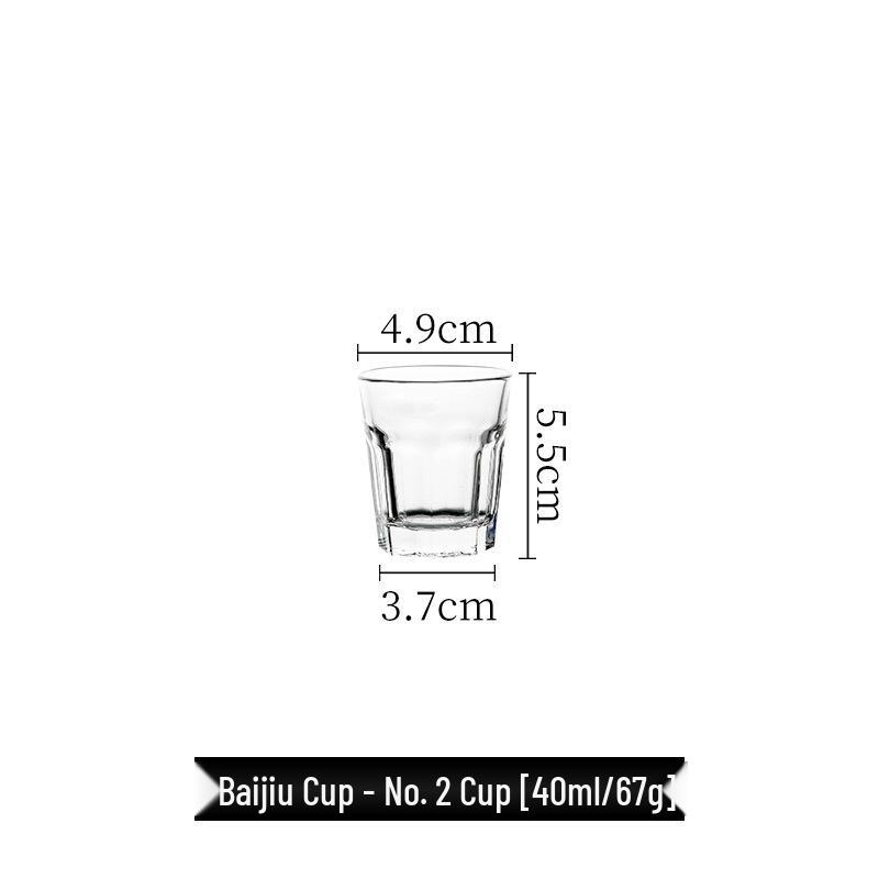 Set of 6 Baijiu and Whiskey Shot Glasses - Small 2 Liang Crystal Bullet Cups
