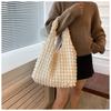 1Pc This Year's Popular Fashion Simple Temperament Commuter Pleated Bag Women's Shoulder Underarm Bag Portable Bucket Bag Tide