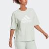 adidas Drop Shoulder Sleeve T Shirt Women's Linen Green HK0508