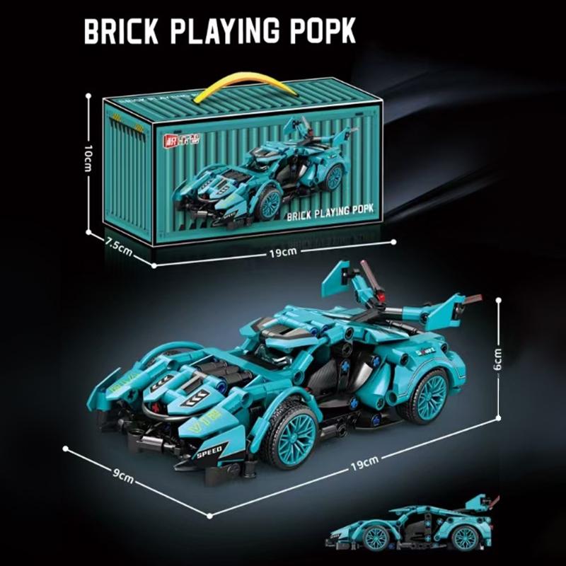 Technologie Závodní Auto Stavebnice Model 1:20 Model auta s rychlým pohybem Mechanická stavebnice Super Block Hračka Dárky pro děti i dospělé