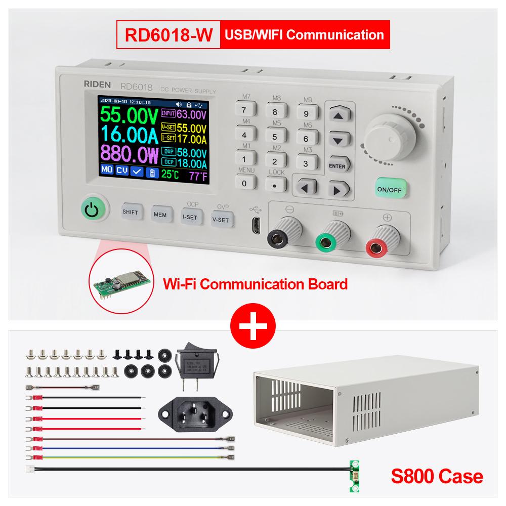 RD RD6018 RD6018W 60V 18A USB WiFi DC DC adjustable Step Down voltage bench Power Supply Buck converter & 1200W AC DC PSU