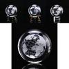 Elegante Bola de Cristal 3D de 60 mm Grabada con Láser Esfera de la Tierra en Miniatura Para Decoración del Hogar