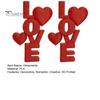 Valentine Day Gift for Her 2Pcs 3D Printed Stacked LOVE Letter Ornament with Heart Decor, Romantic Anniversary Girlfriend Tabletop Love Sculpture,