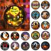 Indoor Halloween Decorations LED Glowing Hanging Decor, Acrylic Window Ornament with Light, Spooky Realistic Patterns Sign for Door Wall Haunted