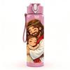 1PC Jesus Holding Baby 750ml Color Plastic Sports Water Bottle Leakproof Flip Straw Lid Suitable for Sports Office Home Use