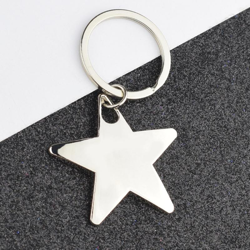 Star Shaped Keychain For Men Sturdy Alloy Metal Key Ring Accessory Stylish Pocket Decors Gift For Birthdays