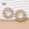 Elegant Clothing Jewelry Faux Pearl Rhinestone Ring Brooch, Hollow Circle Alloy Lapel Pin, Decoration Pin Sweater Cardigan Coat Suits Accessories,