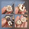 4/2pcs Crystal Pearl Button Covers Detachable Clip-On Shirt Coat Decorative Buttons Sewing Button for DIY Blouses Clothing