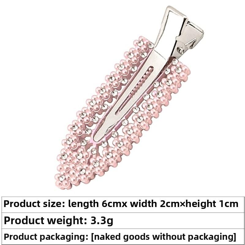 Geometric Metal Hair Side Clip Seamless Women Hairpins Plastic Rhinestone Leaf Hair Clips Solid Romantic Party Hair Decorations