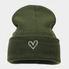 Autumn and Winter High-quality Thickened Large Board Love Embroidery Knitted Hat Men's and Women's Fashion Versatile Stacking Hat Personalized Cold