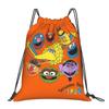 Custom Cookie Monster Drawstring Bag Women Men Lightweight Cartoon Sports Gym Storage Backpack