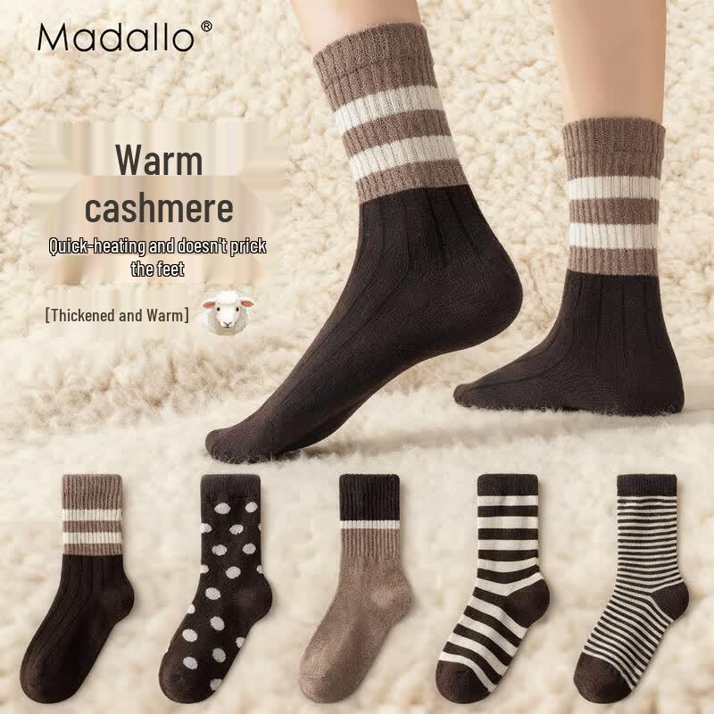 Women s Modal Wool Blend Thermal Mid-Calf Socks One Size