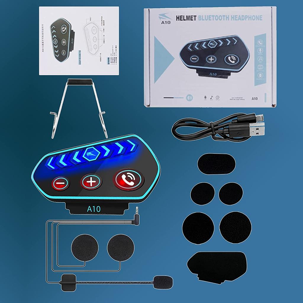 SETHDA Bluetooth Helmet Motorcycle Slim Helmet Headset with Auto IP67 Standby Noise Voice and Japanese Instruction Manual Included A10 5.0 Speaker,