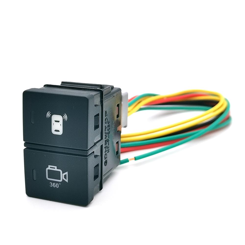 

1PC Car Dual Switch LED DRL Fog Light Power on Off Radar Auto Light Switch Button with Wire for Honda CRV URV AVANCIER CITY Radar 360 Camera