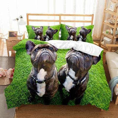 French Bulldog Duvet Cover Set Cute Dog Polyester Comforter Cover Twin Full Size For Kids Teens Adults Bedroom Decor Bedding Set