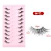 New Middle East cross-border cat eye false eyelashes, eye tail elongated transparent stem eyelashes 10 pairs flat factory