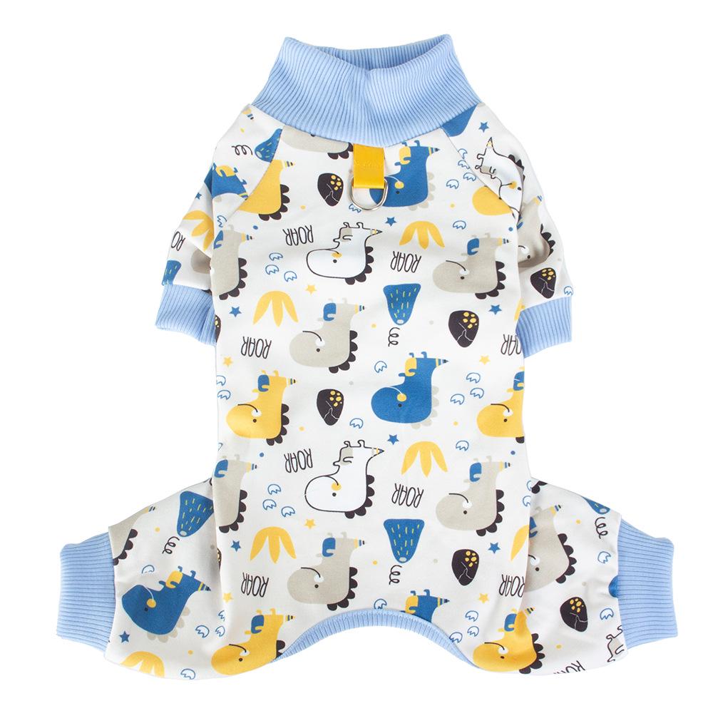 High Collar Four-Legged Dog Clothes for Autumn/Winter - Warm, Cute Teddy Design