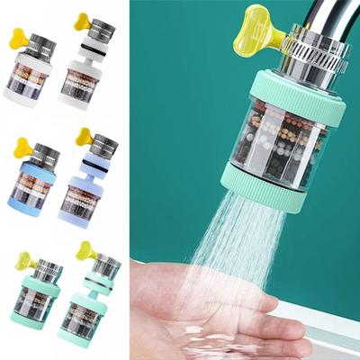 5Pcs 6-Layer Filter Faucet Filter 360 Degree Rotatable Detachable Filter Water Purifier Flexible Easy To Install