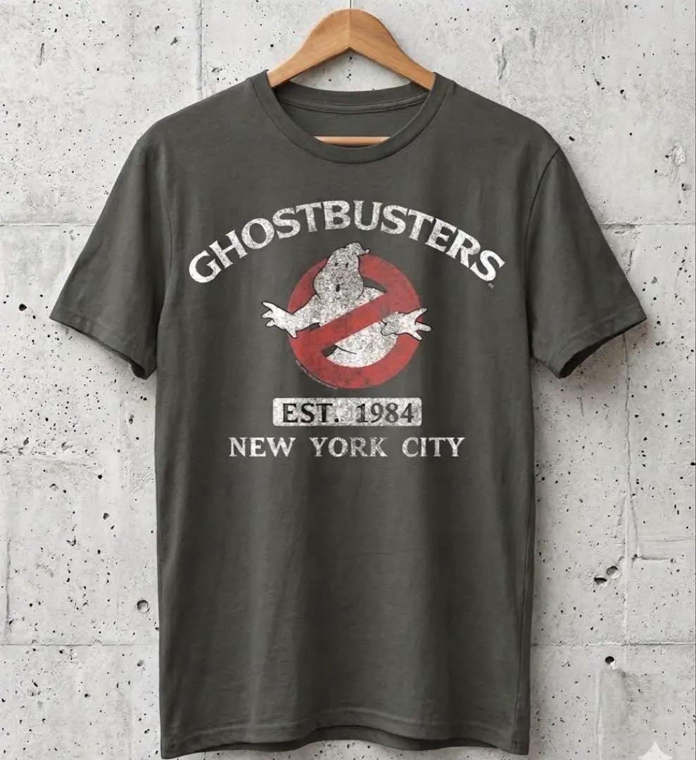 [Movie Ghostbusters] 1984 T-shirt Charcoal Gray Unused New L XL