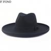 Neuestes Design Fedora Hut für Frauen Fascinator Rosa Hochzeitsdekoration Kirchenhüte Winter Wolle Panama Jazz Cap