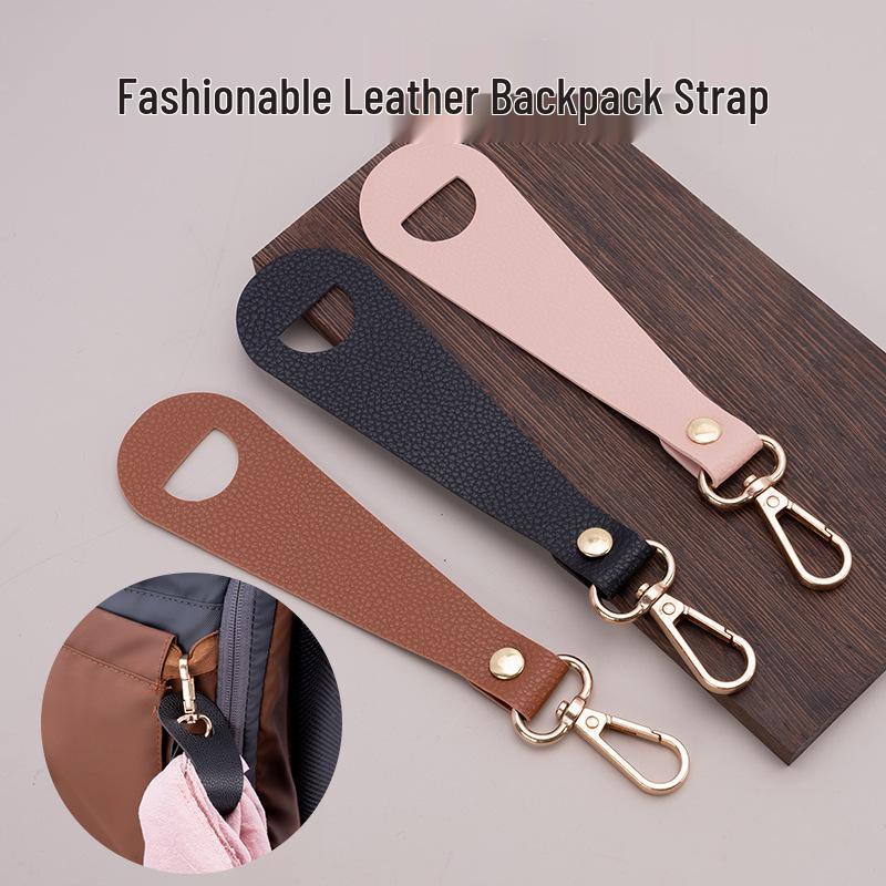 PU Leather Hat Clip: Portable, Hands-Free Holder for Sun and Baseball Caps - Anti-Loss Buckle Design.